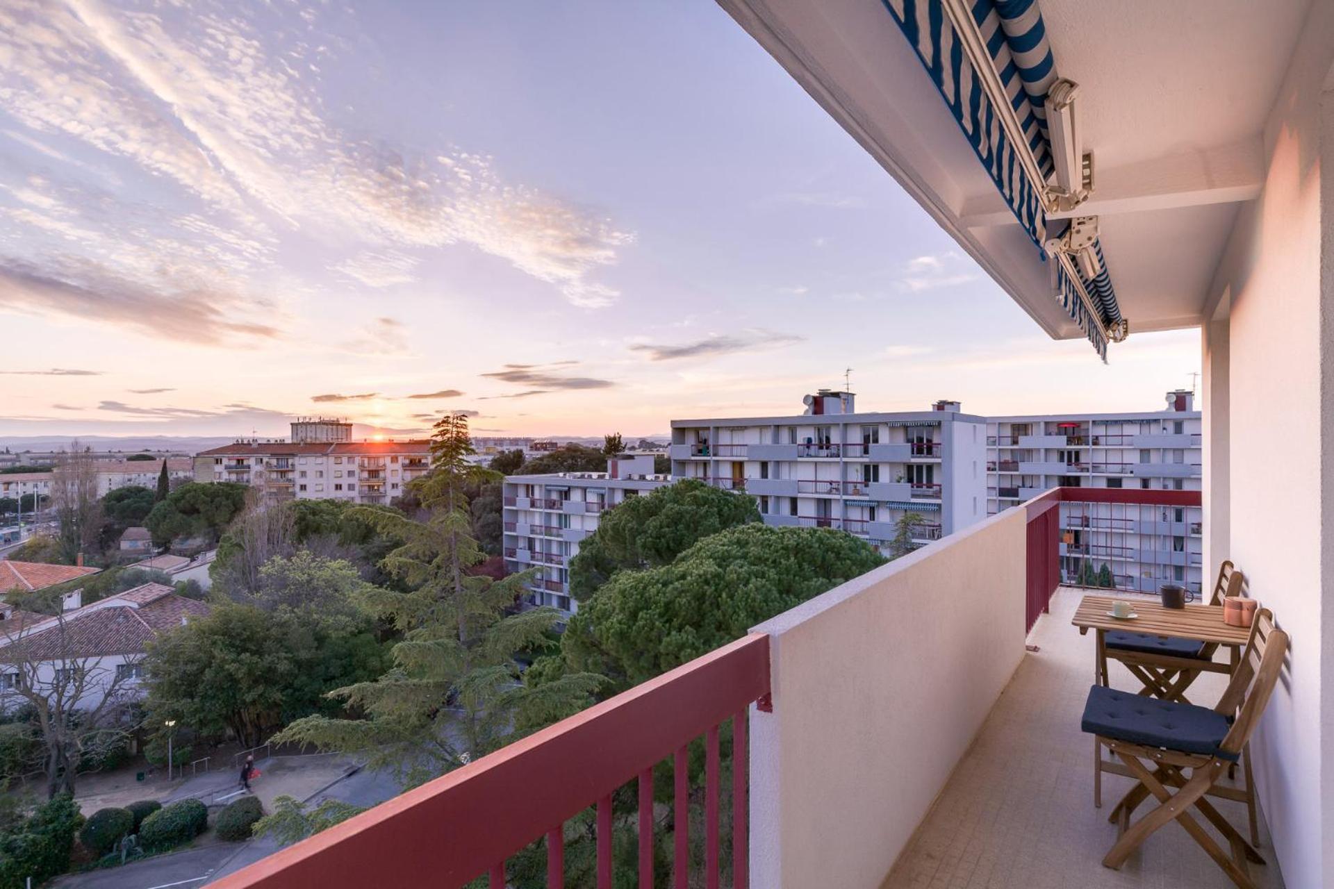 מונפלייה T4 82M2 - Ideal Location Moyenne Duree, 3 Chambres, Parking, Coucher De Soleil מראה חיצוני תמונה